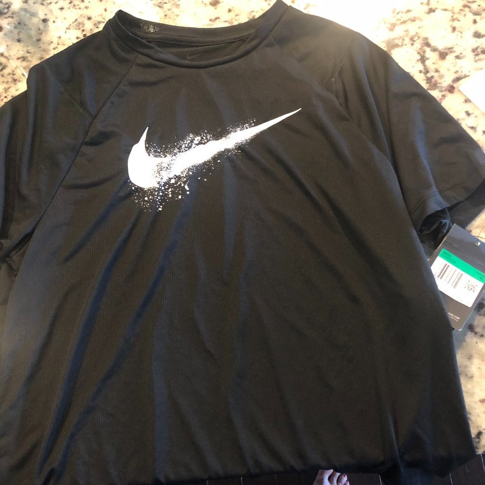 Boys Nike Dri-Fit Short Sleeve Black XL